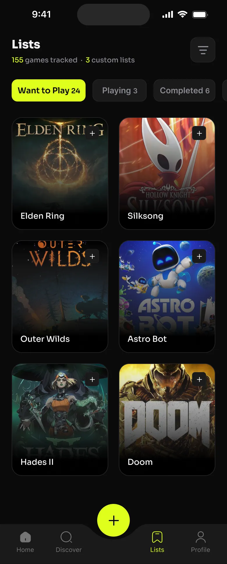 Pinboxd lists and play queue organized by how you play